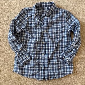 Vineyard Vines Kids Blue and White Plaid Shirt
